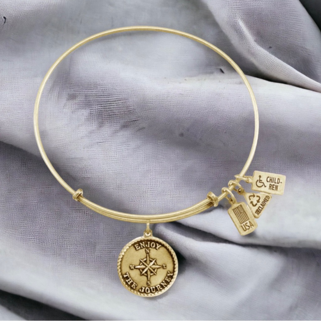 Wind And Fire “Enjoy The Journey” Bangle Charm Bracelet